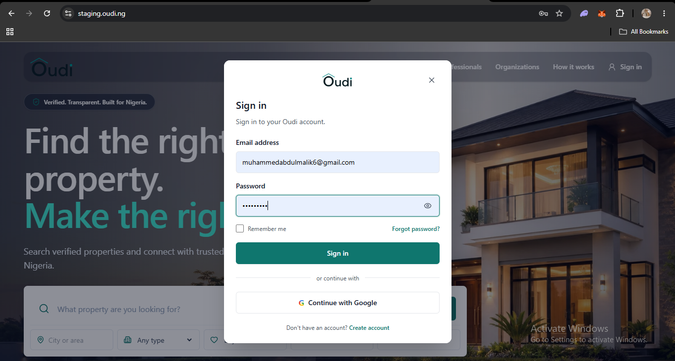 Oudi project preview